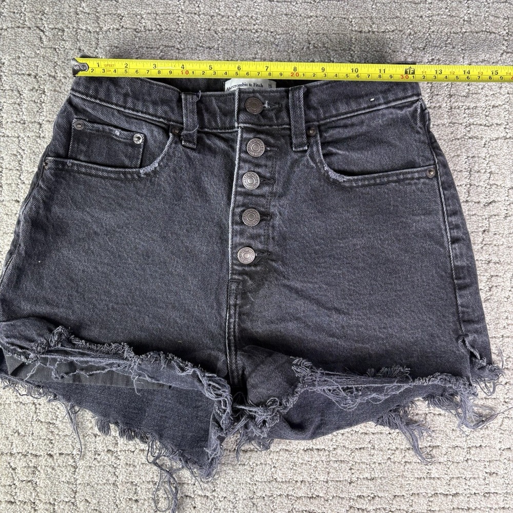 Abercrombie & Fitch The Mom Short High Rise Denim Shorts Curve Love Size 25/0 - Picture 4 of 8